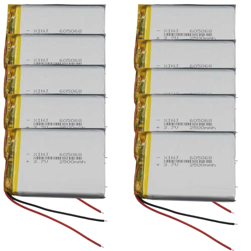 XINJ 3,7 V 2500 mAh литий-полимерная аккумуляторная батарея Li ion li-po для телефона электронная книга планшет MID портативный dvd планшет PC 605068
