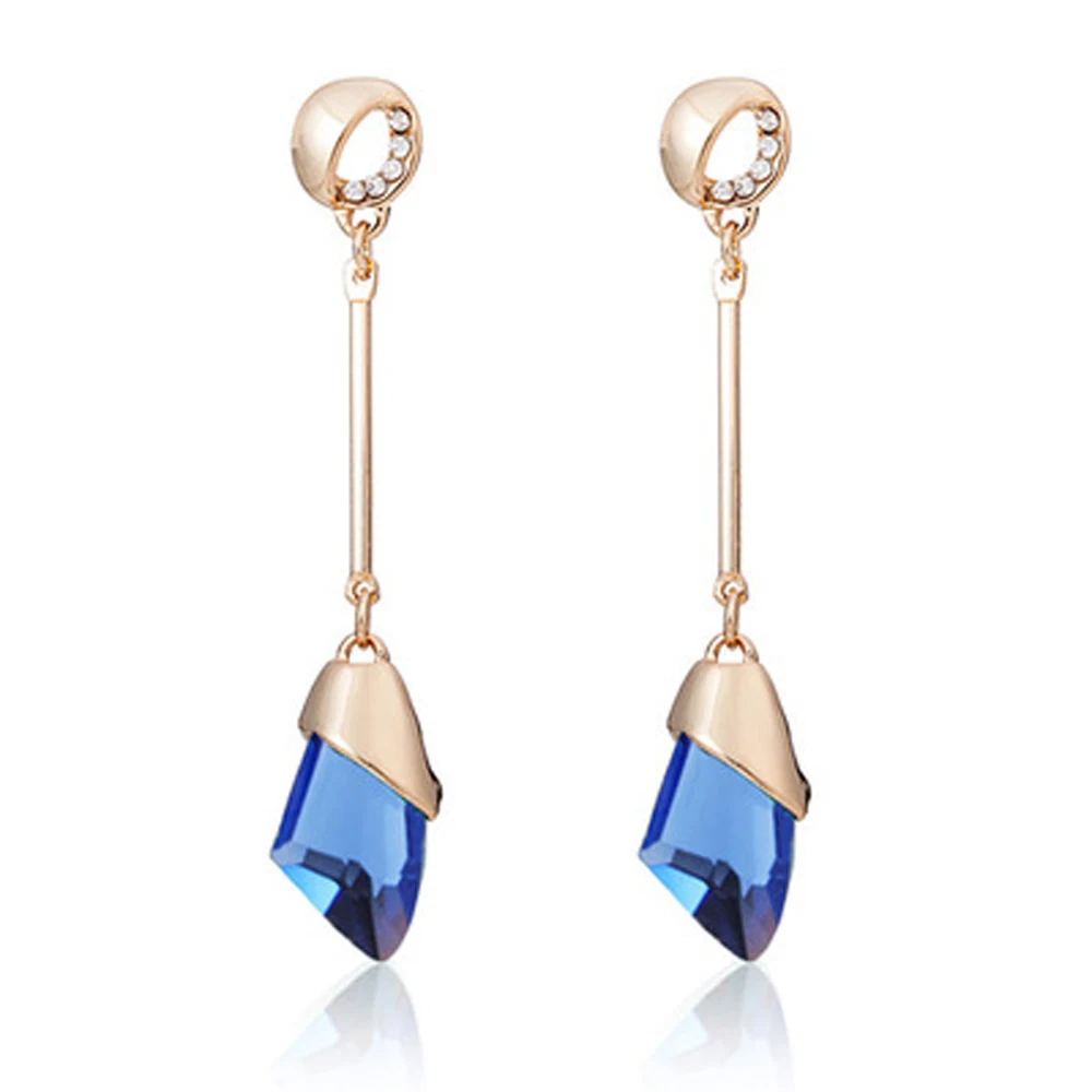 Классические элегантные длинные серьги для женщин модные геометрические капли с