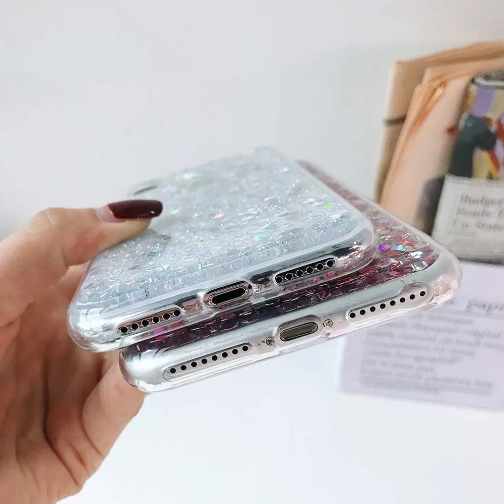 KUKE Heart-shaped vertical bar glitter phone case For iPhone X 8 7 6S 6 Plus Cute Case Fashion Capa Soft TPU Back Cover Cases |