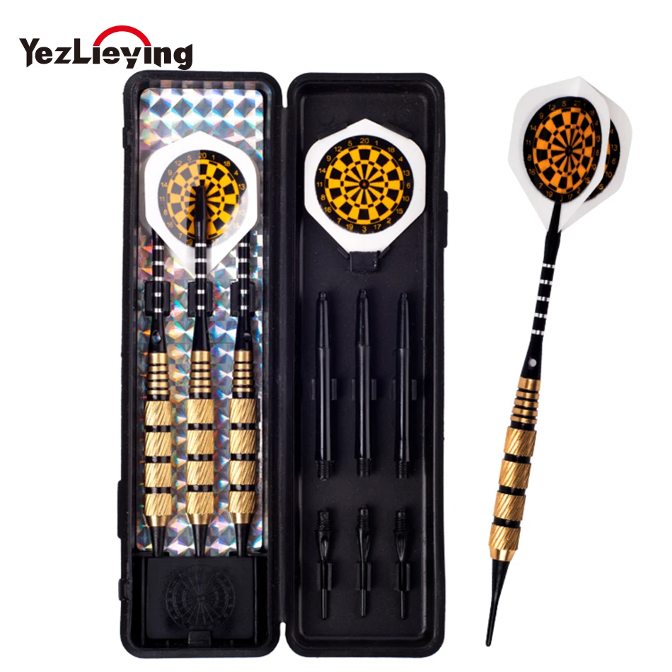 

3pcs/Box High quality Professional 18g steel, copper, aluminum shaft Soft tip dart toys to throw on dart boards dongye022