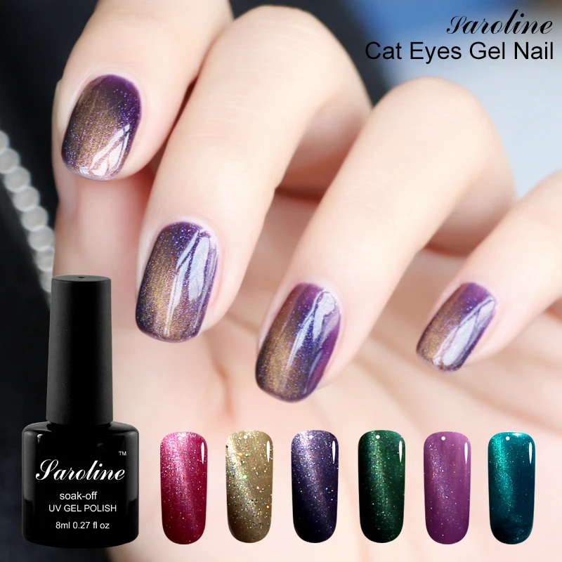 Saroline кошачий глаз магнитные лак гель для ногтей набор Книги по искусству 3D эффект