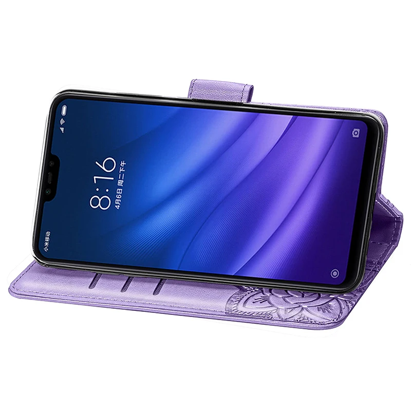 Xiaomi mi 8 Lite чехол Флип Роскошный кожаный кошелек задняя крышка силиконовый для