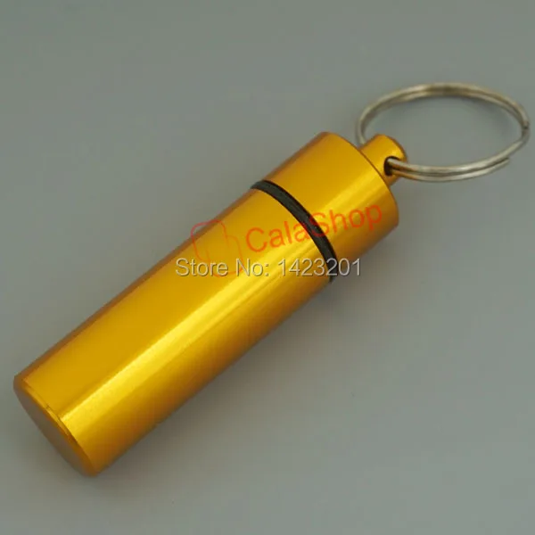 5 шт./лот капсульный Контейнер Брелок водонепроницаемый ящик для таблеток