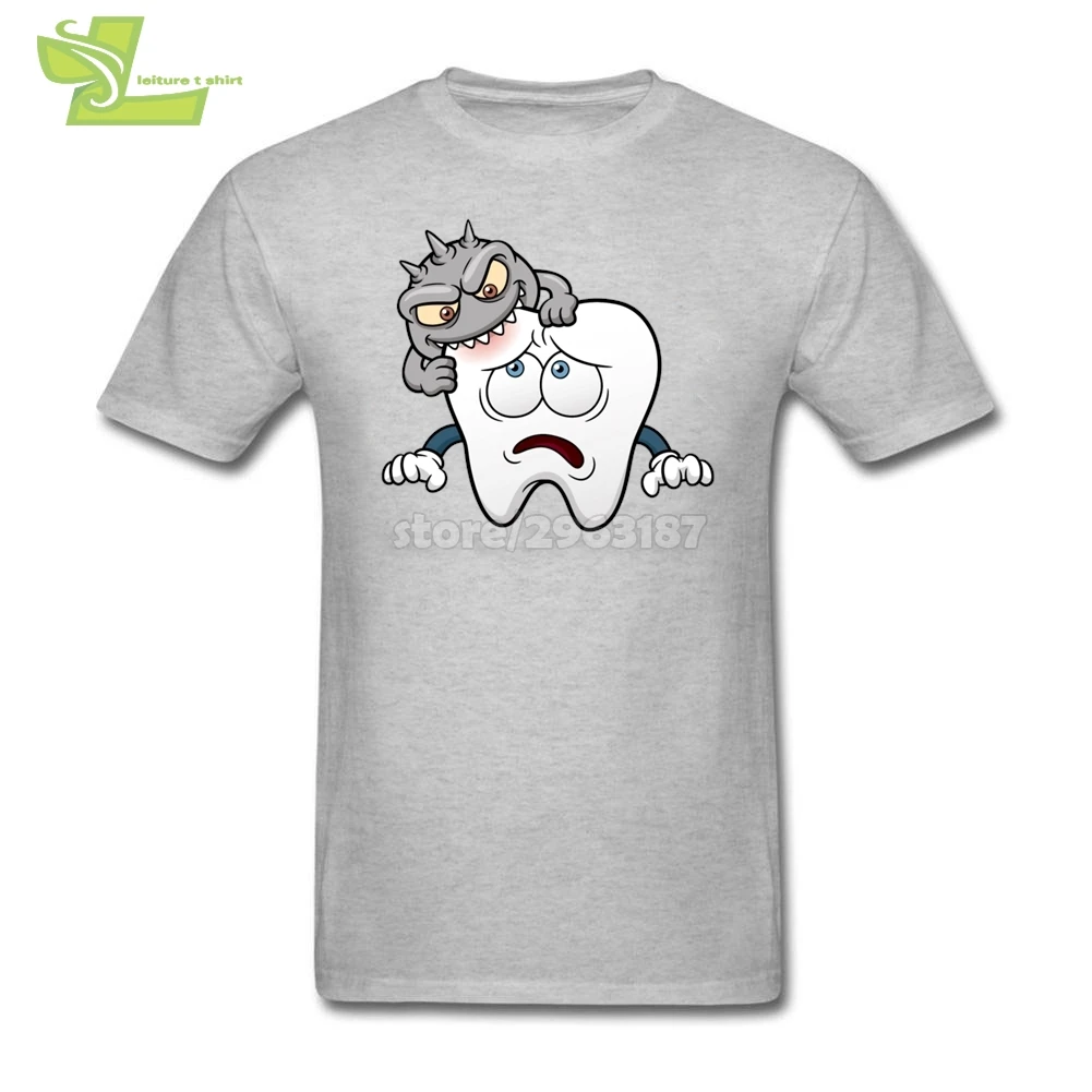 Забавные крутые футболки с испуганными зубами из натурального хлопка коротким