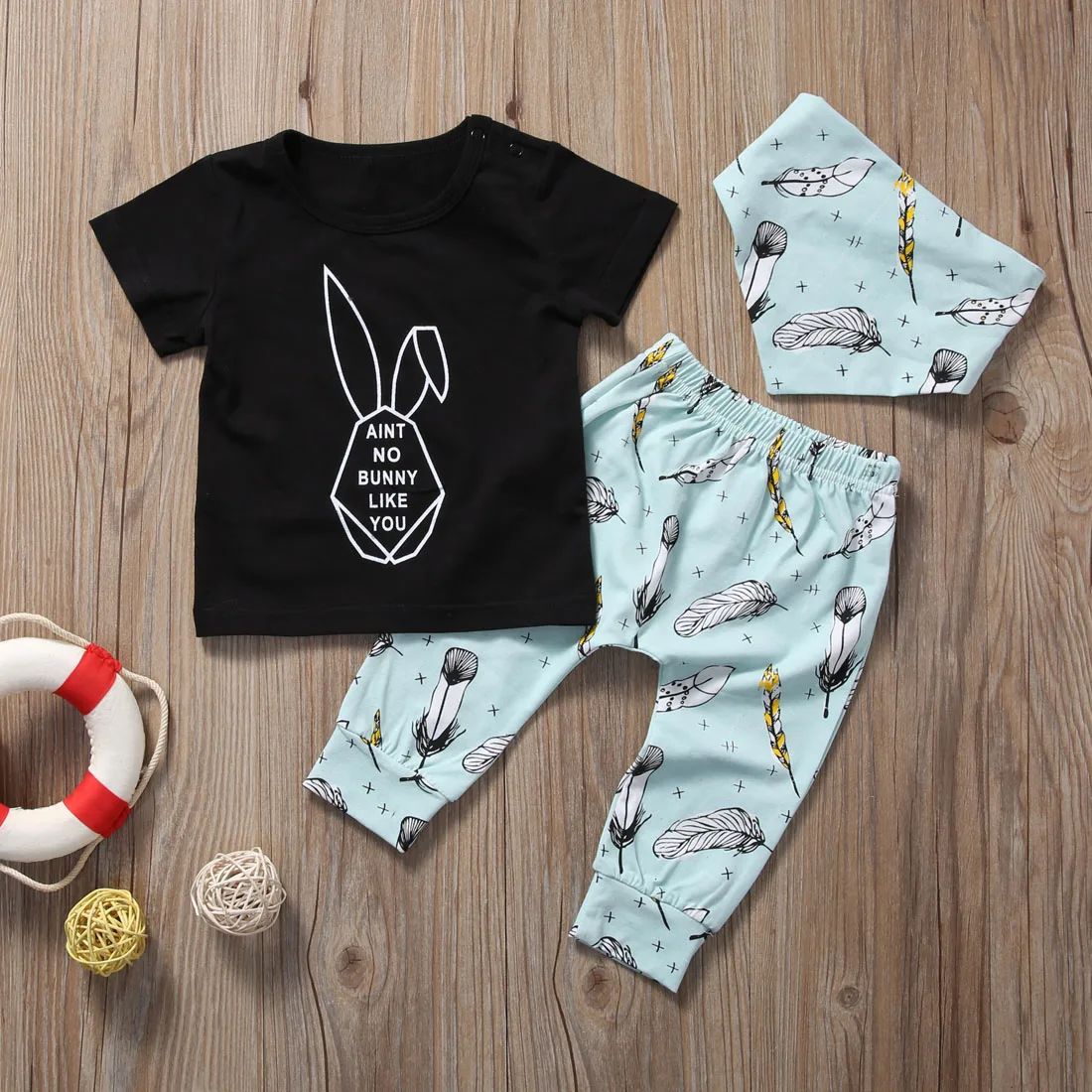 Newborn Infant Baby Boys Girls Clothes Set T-shirt Tops Short Sleeve Pants Cute Outfits Clothing Boy | Детская одежда и обувь
