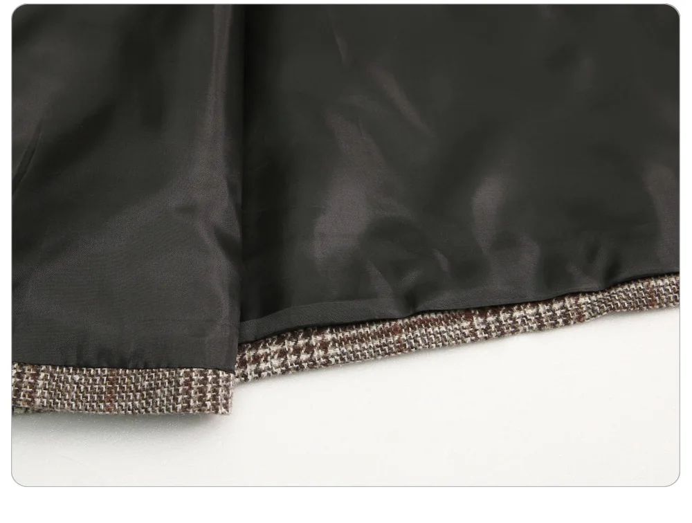 

XL-5XL Plus size Vintage Plaid Women Blazer Pocket Jackets Single Breasted Jacket Female Suits Coat Large Size Blazers Outerwear