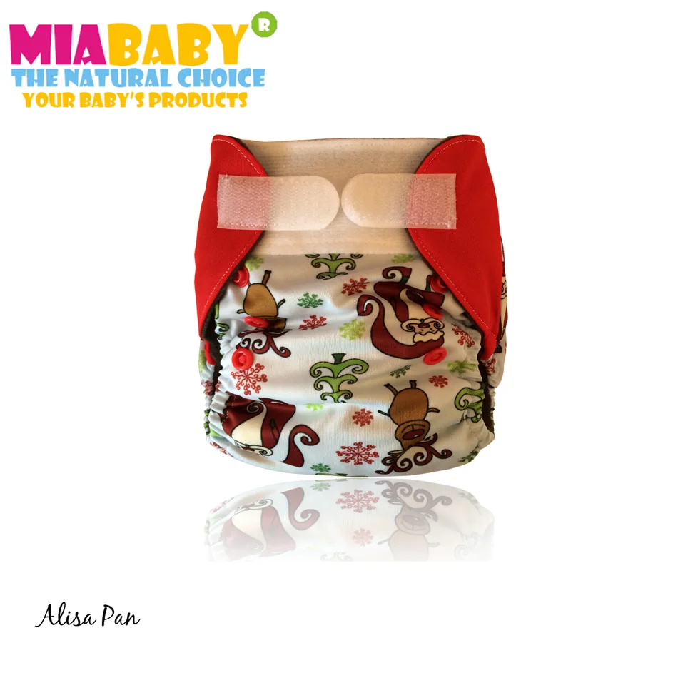 Miababy ткань пеленки/AIO и карман ткань пеленки уголь бамбука внутренняя и вставка из пеньки, подходит для 3-6 месяцев ребенка, Хэллоуин Печать