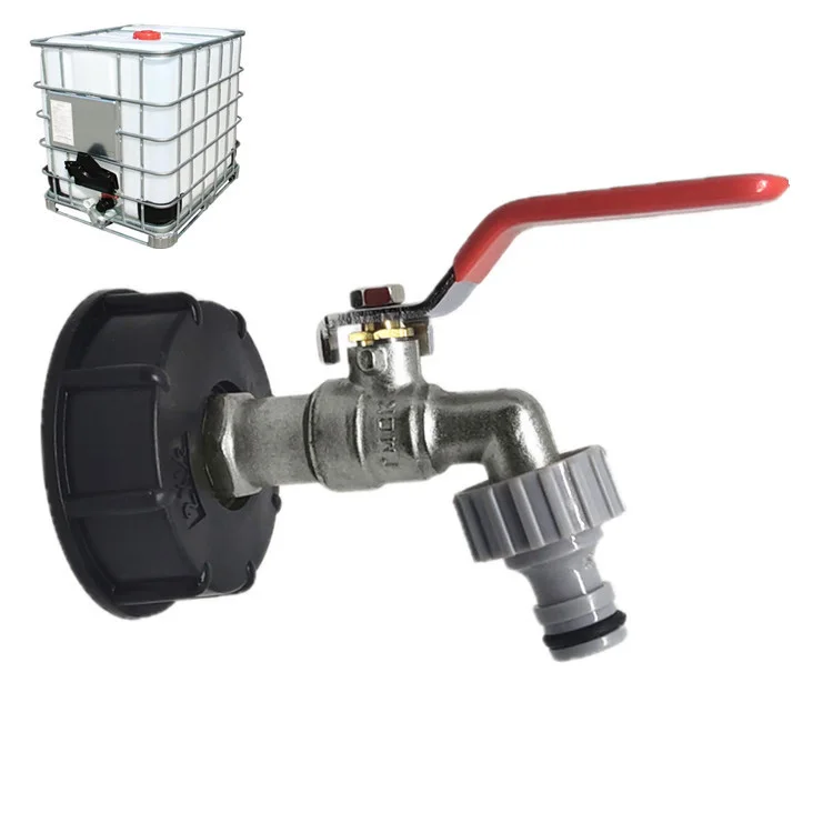 

Brass Tap IBC Adapter And IBC Nozzle S60X6 Plastic Water Valve Hand To Turn Pneumatic Switch Push In Quick Connector Tap Adapter