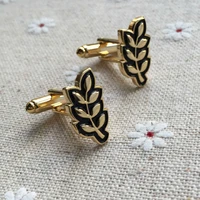 10pairs leaf luxury cufflink for sale sprig of acacia hiram abiff masonic designer masons mens cuff links sleeve button