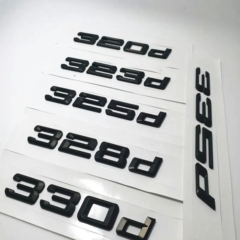 Черная эмблема 316d 320d 325d 328d 330d 335d задние значки с цифрами для BMW 3 серии E90 E46 E91 E92 E93 F30