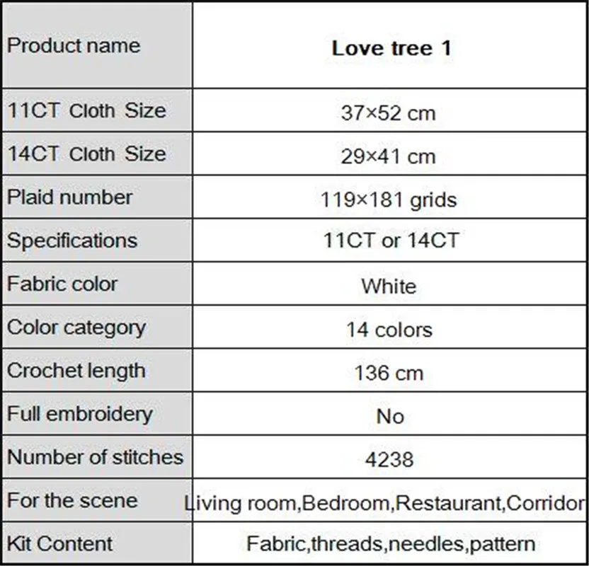 Love tree scenery painting counted 11CT 14CT Cross Stitch Set Wholesale DIY Cross-stitch Kit Embroidery Needlework Home Decor | Дом и сад