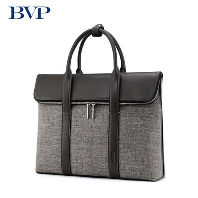 gray Новинка, высокое качество, бренд BVP, натуральная кожа, мужской деловой портфель, 13 дюймов, сумка для ноутбука, натуральная кожа, мужская, для отдыха, серая, дорожная сумка, 50 - Цвет: gray