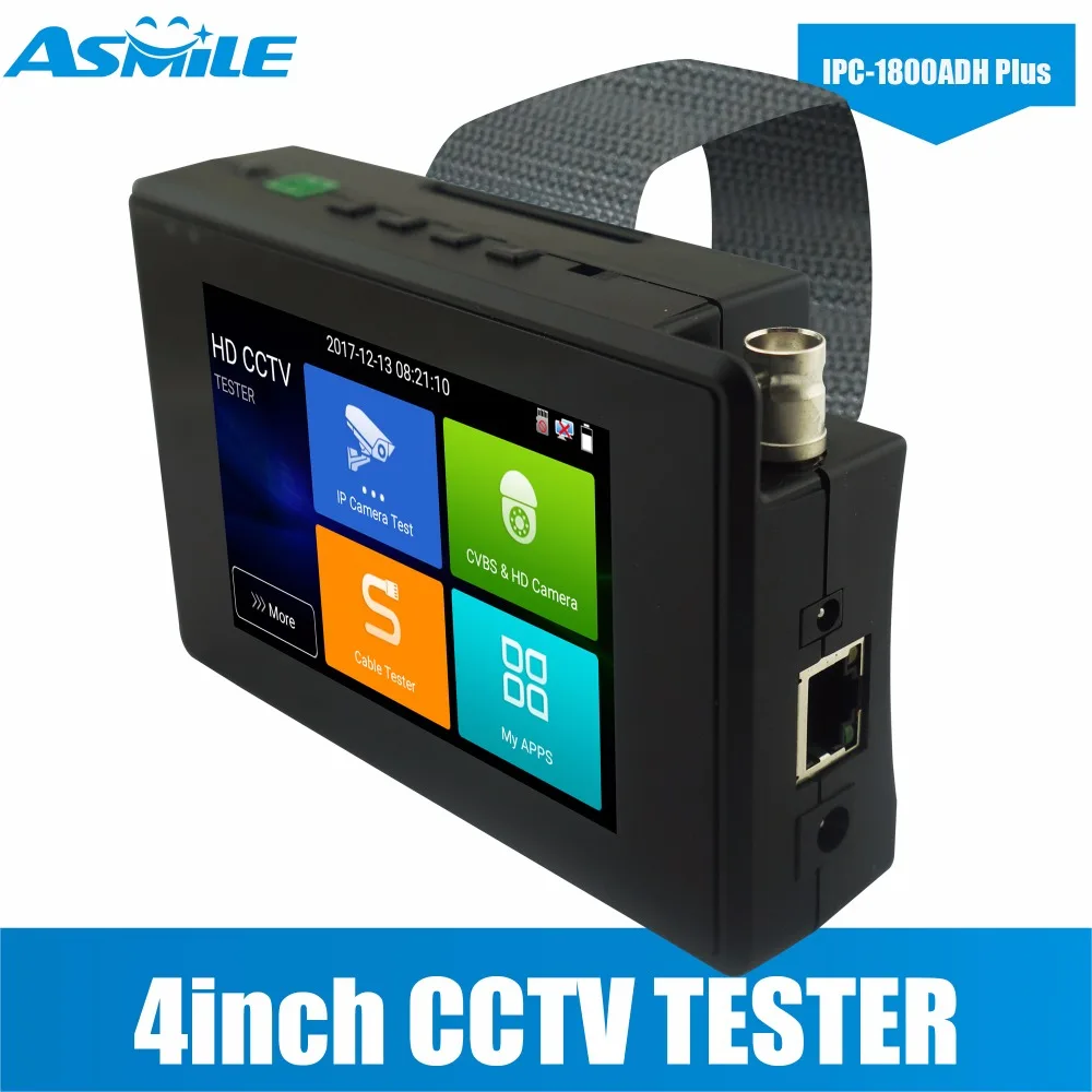 Portable IPC-1800ADH Plus IP CVBS CVI TVI AHD all in one professional IP camera tester monitor H.265/H.264, 4K video display