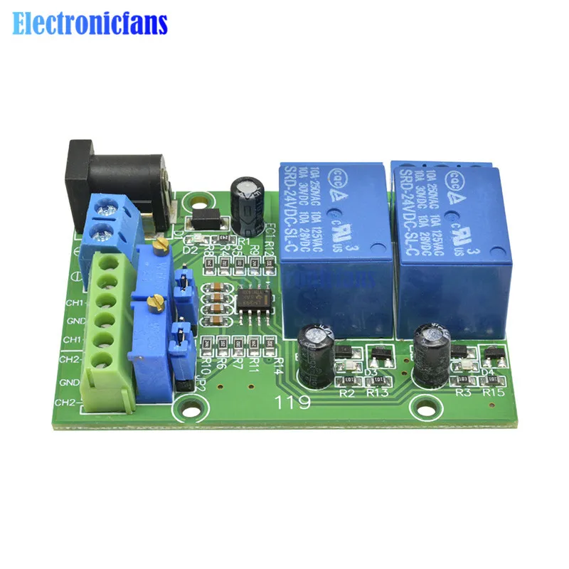 Модуль компаратора напряжения diymore LM393 постоянный ток 5 В 12 24 1/2/4 каналов