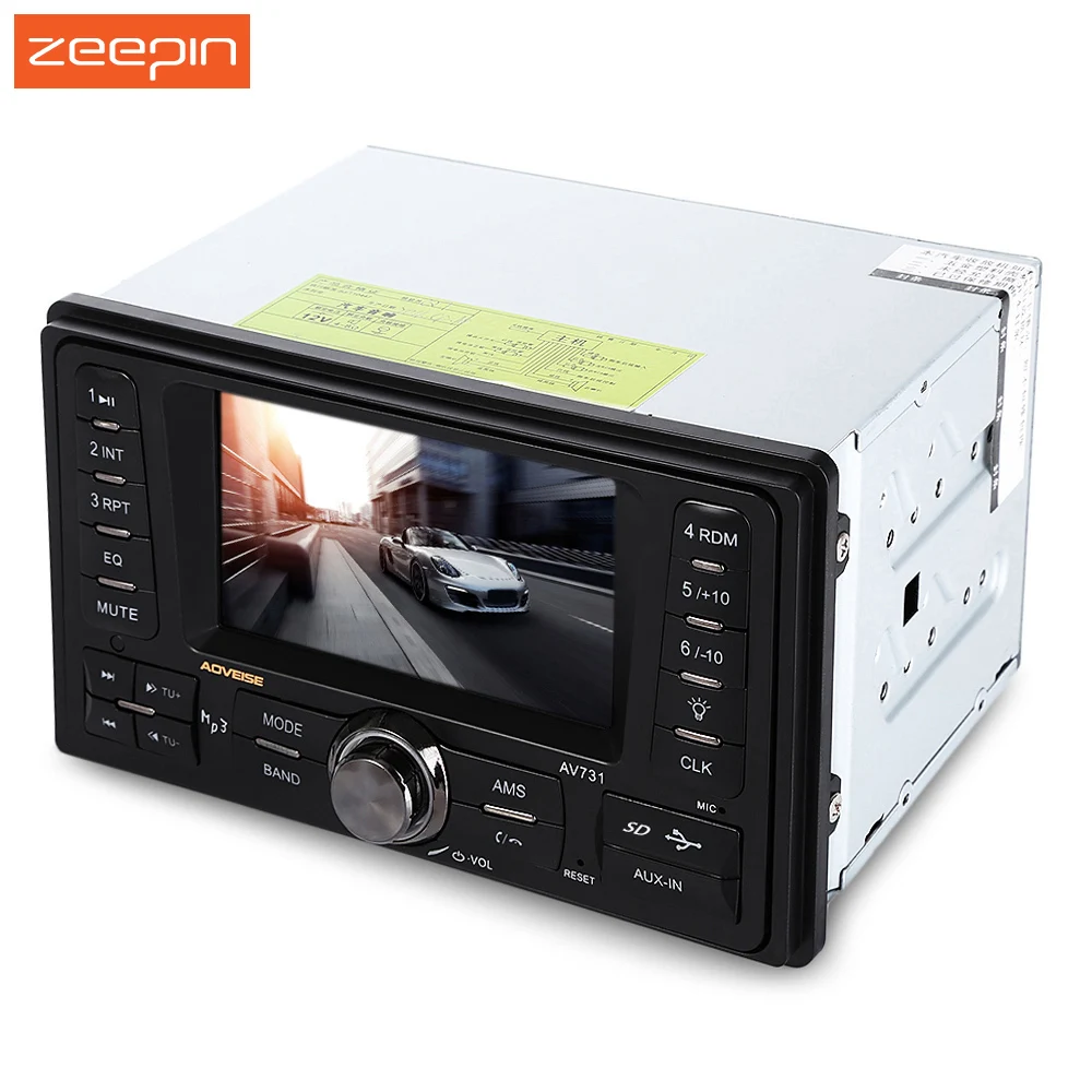 Автомагнитола AV731 с ЖК дисплеем 4 3 дюйма 12 В AUX FM USB SD|usb sd mp3|car audio stereofm usb |
