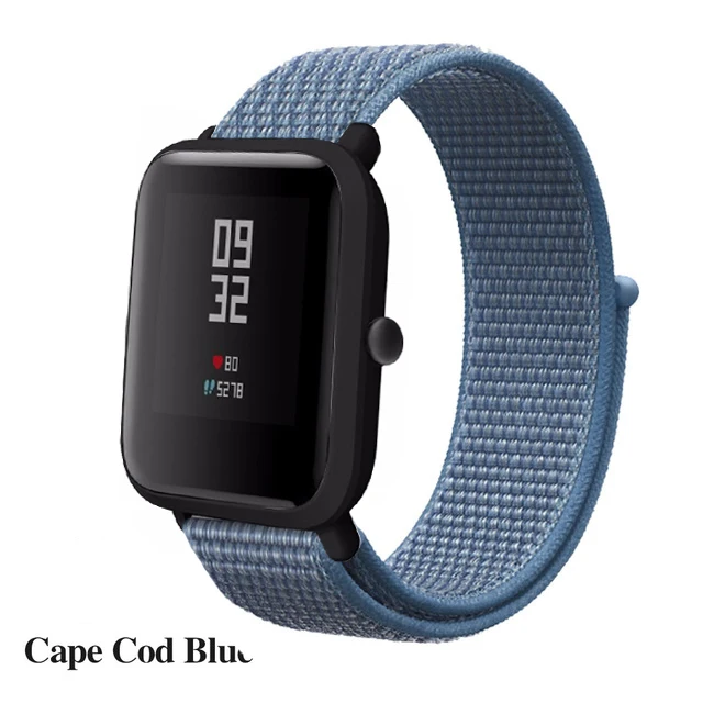 Нейлоновый тканый ремешок для Xiaomi Amazfit ремешок Bip ремешок для часов Huami Amazfit Bip BIT PACE Lite Молодежные умные часы браслет