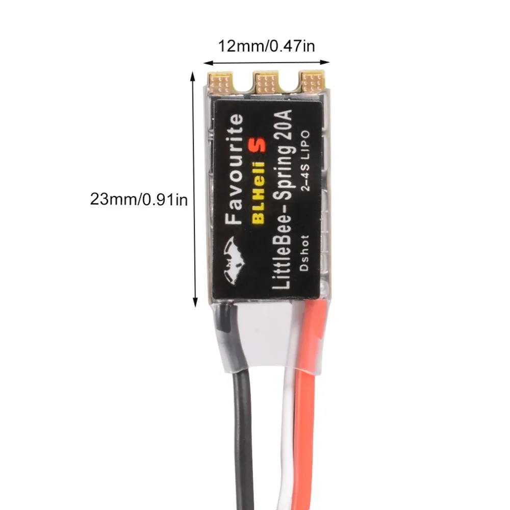 4 шт. FVT Favourite 20A LittleBee 20A-S ESC BLHeli_S OPTO 2-4S поддерживает Mulitshot OneShot125 Oneshot42 Запчасти для мультикоптеров