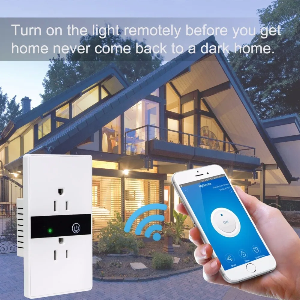 Timethinker Ewelink APP умная WiFi розетка в стену штепсельная вилка США розетки питания 110 В