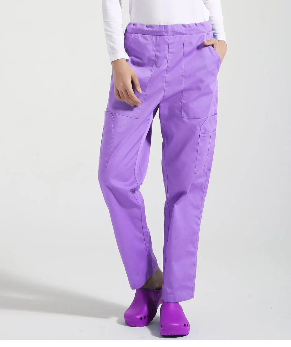 Purple Классические брюки санитара на шнурке унисекс - Цвет: Purple