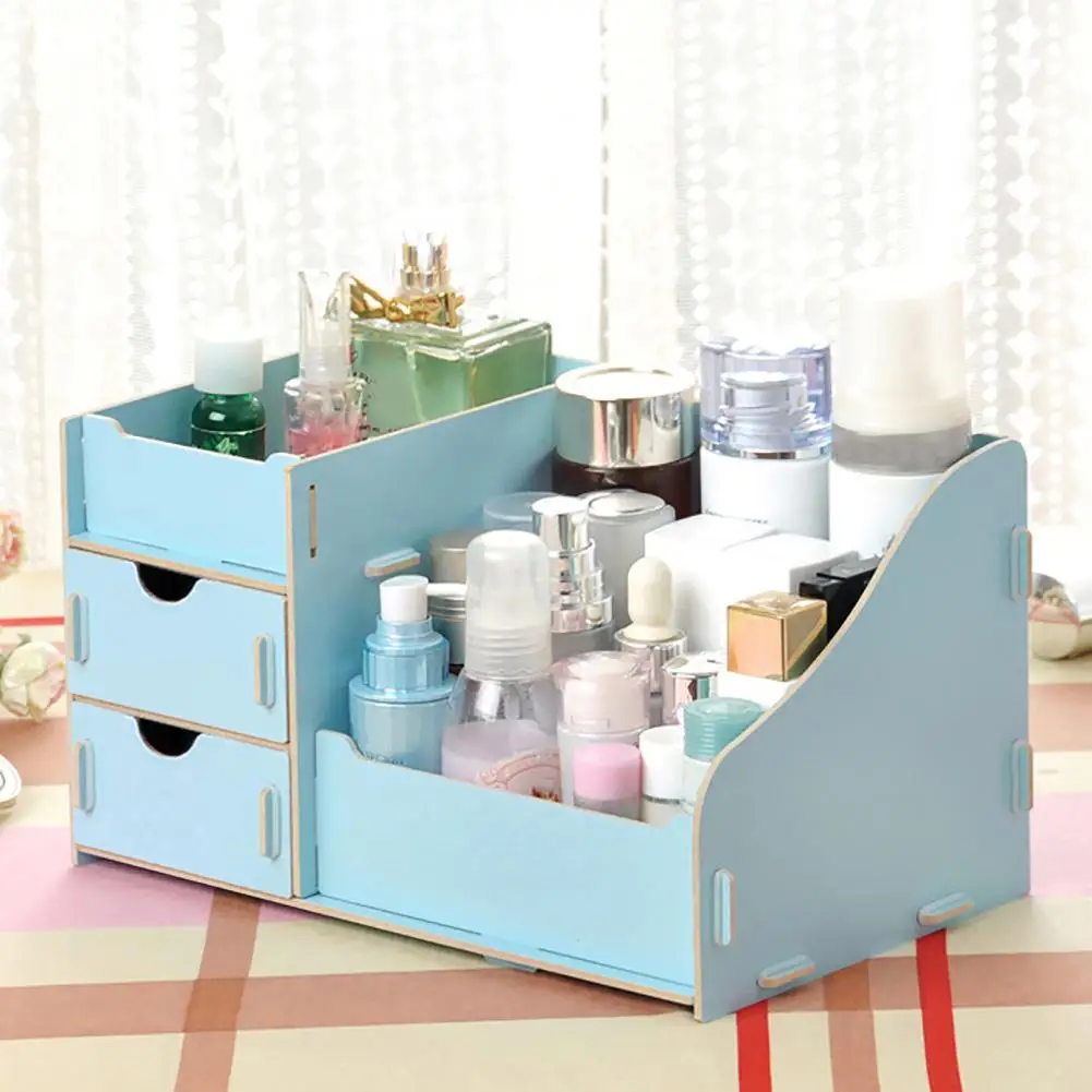 Съемный Деревянный макияж косметический чехол для хранения DIY контейнер мелочей