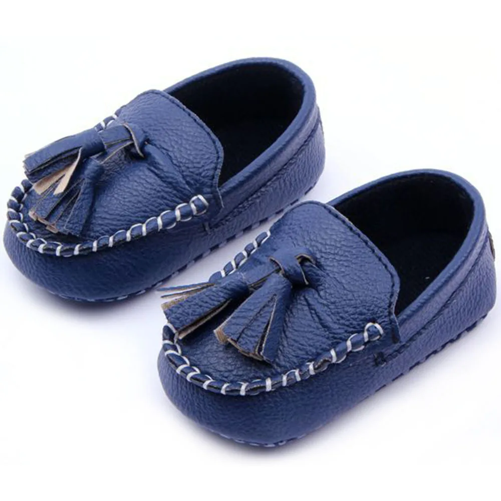 Повседневная обувь в горошек с мягкой подошвой для маленьких мальчиков и девочек