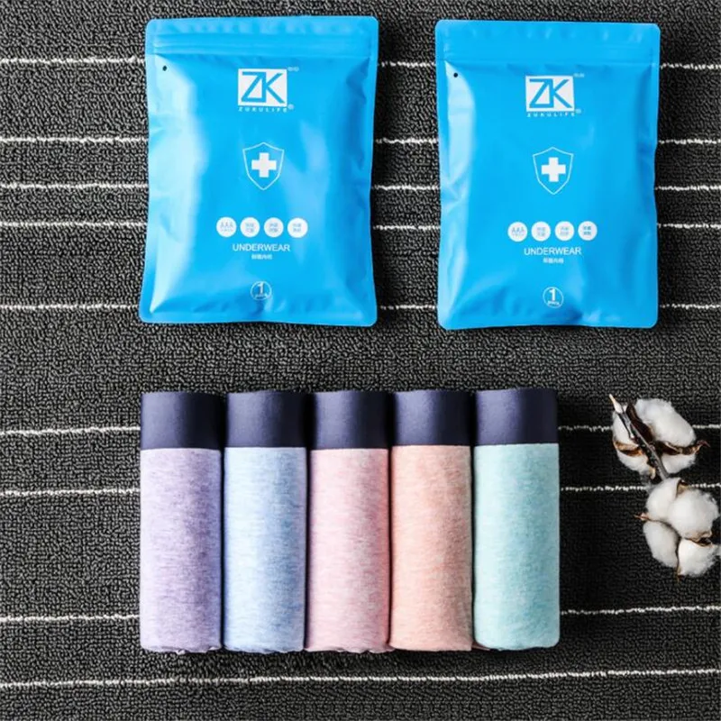 4 шт./упак. трусы Мужское нижнее белье хлопковые боксеры мужские сексуальные