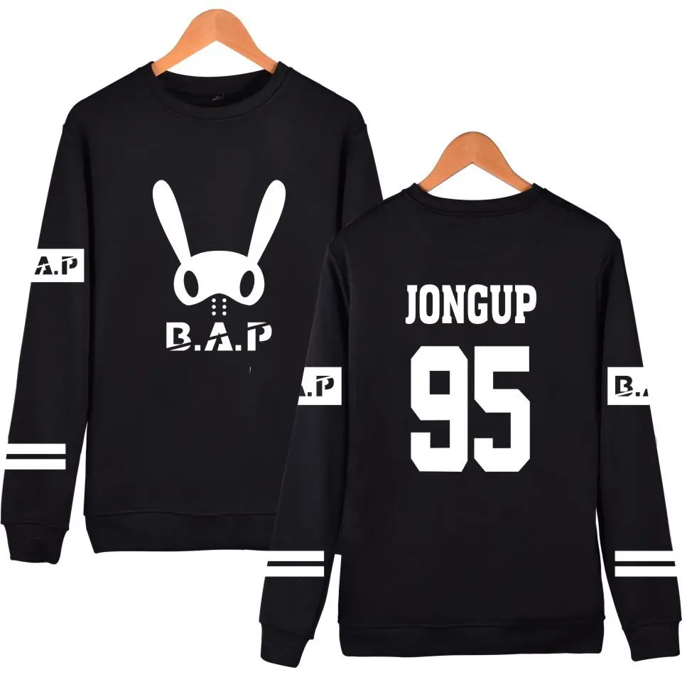 Новая Мода Kpop bap b.a.p с именем члена Банни худи круглым вырезом пуловер свитшот