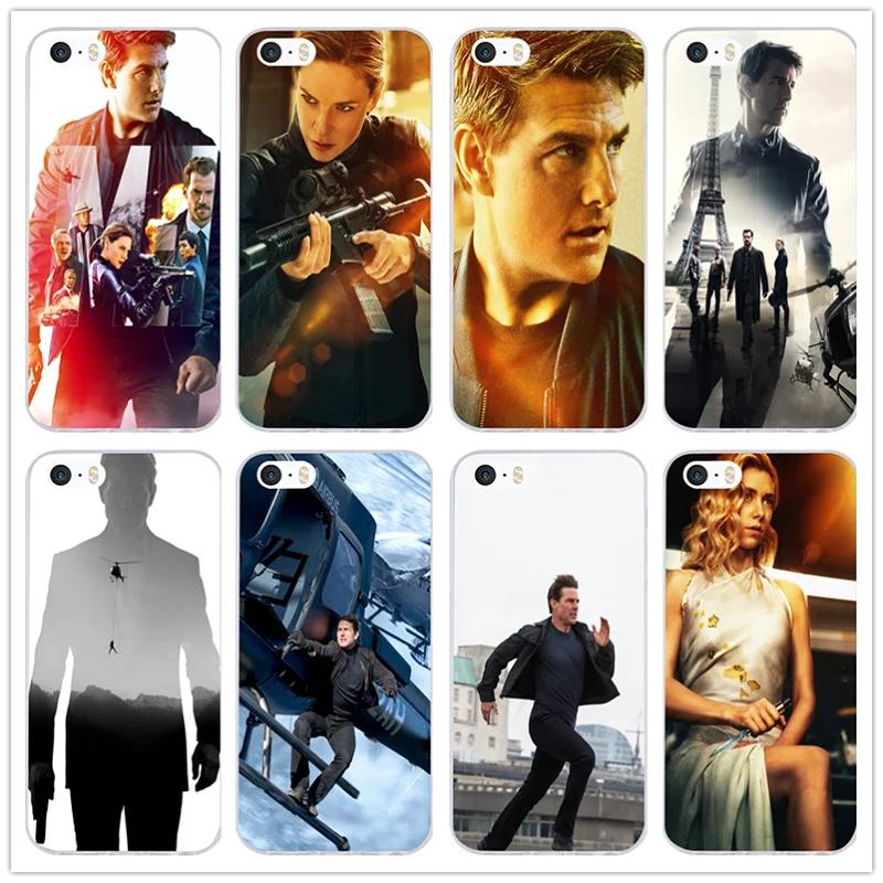 Soft TPU Mobile Phone Cases for iphone X Case Back Cover 6S 7 8 Plus 4 4S 5 5S SE Bags Missions Impossible Tom Cruise | Мобильные