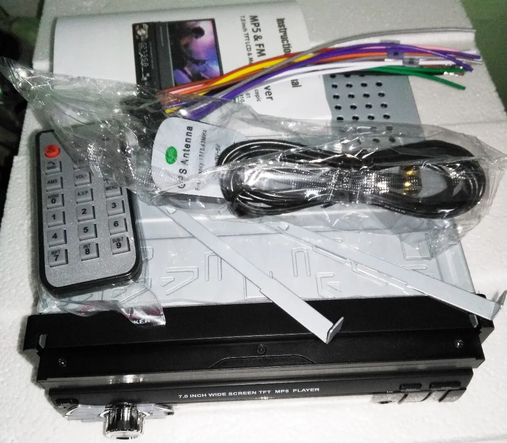 Handfree Bluetooth gps автомобильное радио CD DVD плеер аудио стерео в тире FM приемник Aux Вход MP3 MP4 USB SD с пультом дистанционного управления