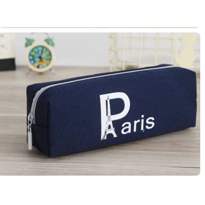 mazarine Pen Bag Креативный пенал, простой дизайн, стиль, пенал на молнии подставка для ручек, школьные принадлежности, канцелярские принадлежности, пенал для студентов, сумка для ручек - Цвет: mazarine Pen Bag