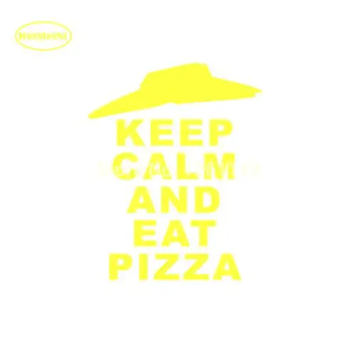 HotMeiNi Забавный KEEP CALM and EAT PIZZA HUT автомобиль грузовик ноутбук виниловая наклейка на