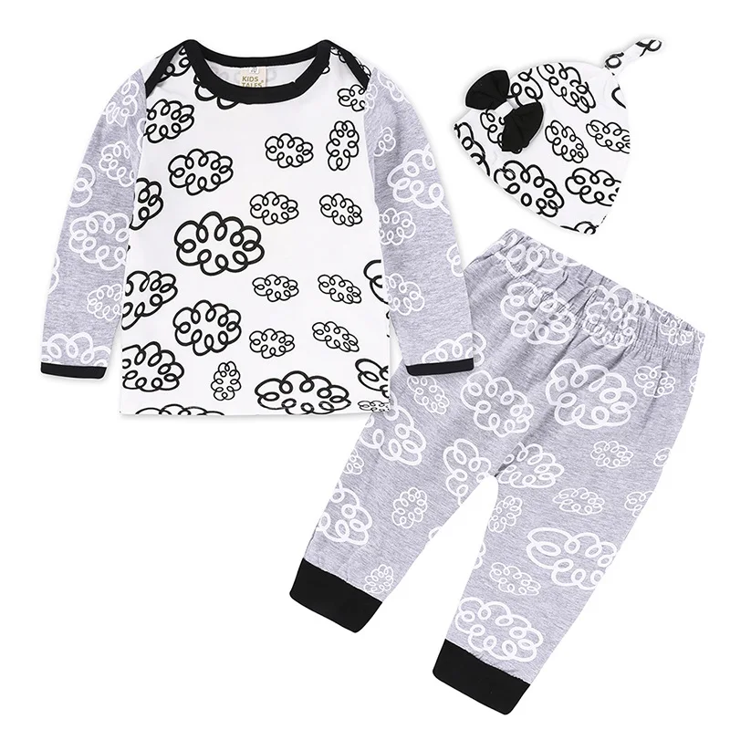 2019 новый комплект одежды для малышей одежда маленьких девочек Футболка с принтом