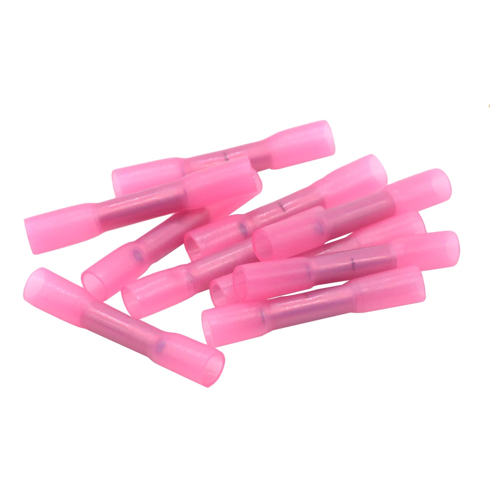 50 шт. красный BHT1.25 термоусадочный стыковой водонепроницаемый соединитель