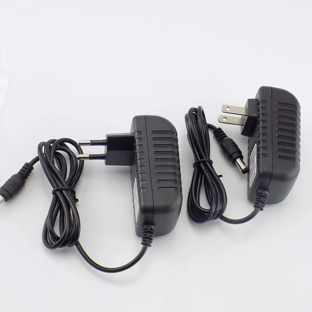100-240V преобразователь переменного тока в постоянный 12V 9V 5V 1A 2A 3A 0.5A Мощность адаптер питания Трансформатор Зарядное устройство 5,5 мм x2.1 2,5 мм для видеонаблюдения светодиодные ленты