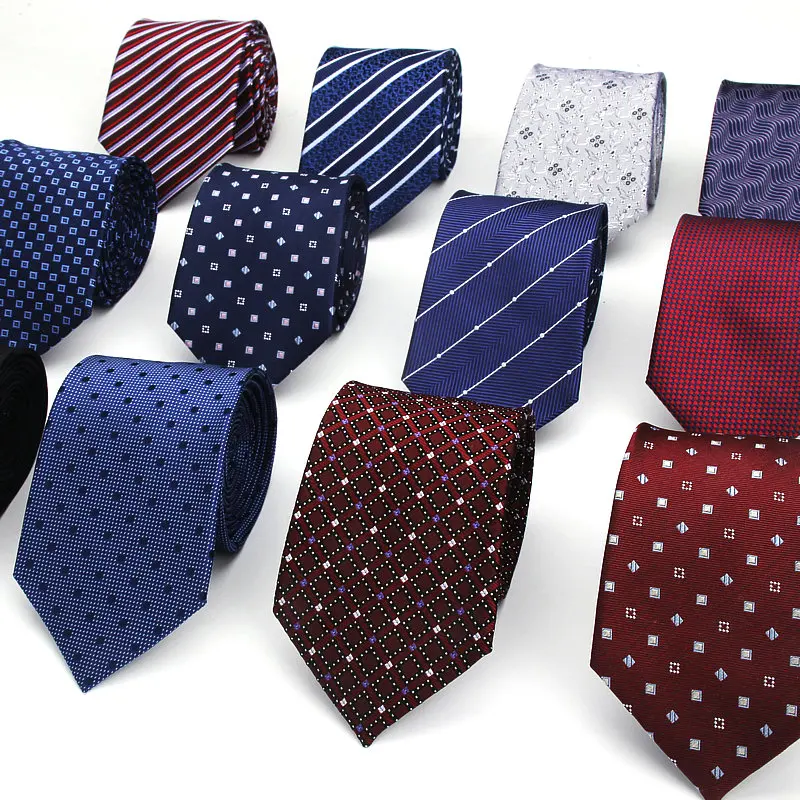 Брендовые Новые 100% шелковые галстуки для мужчин Классические жаккардовые в