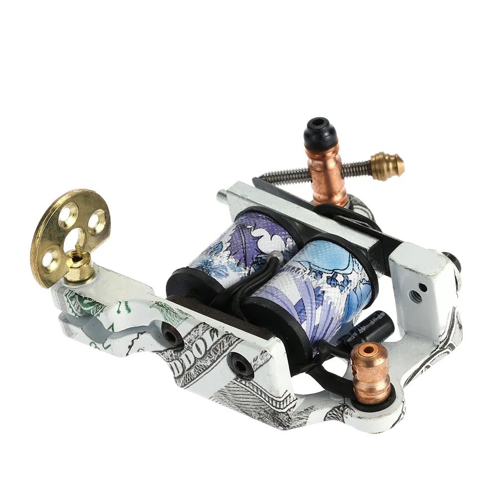 2018 Hot item 10 Wrap Coils Tattoo Machine Shader & Liner Carbon Steel Rotary Assorted Tatoo Motor Gun Instrument Permanent Make | Красота