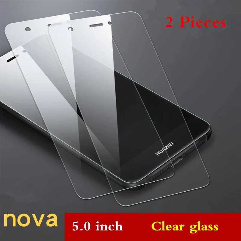 2 шт., закаленное стекло для huawei Nova 2 plus, полностью закаленное стекло, Защита экрана для huawei Nova, антибликовое стекло, защитная пленка - Цвет: Nova  Clear glass