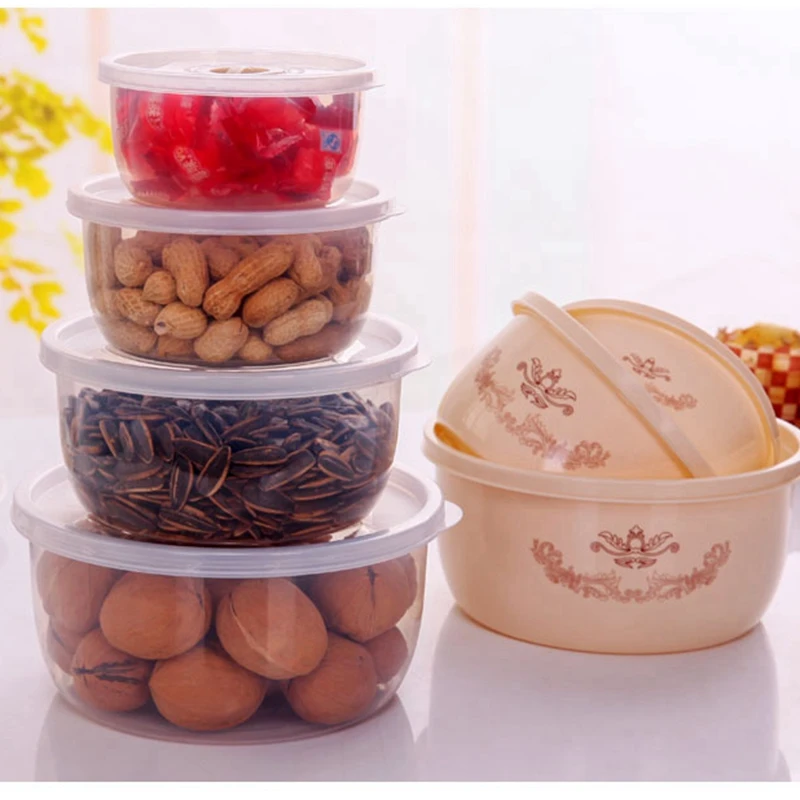 4 шт. Новая мода Кухня Прозрачный сохранение Пластик Коробки Наборы для ухода за