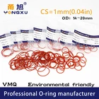 Уплотнительное кольцо VMQ, 10 шт.лот, красное Силиконовое кольцо, толщина 1 мм, наружный диаметр 14151617181920*1 мм, уплотнительные кольца, резиновая прокладка, кольца, шайба