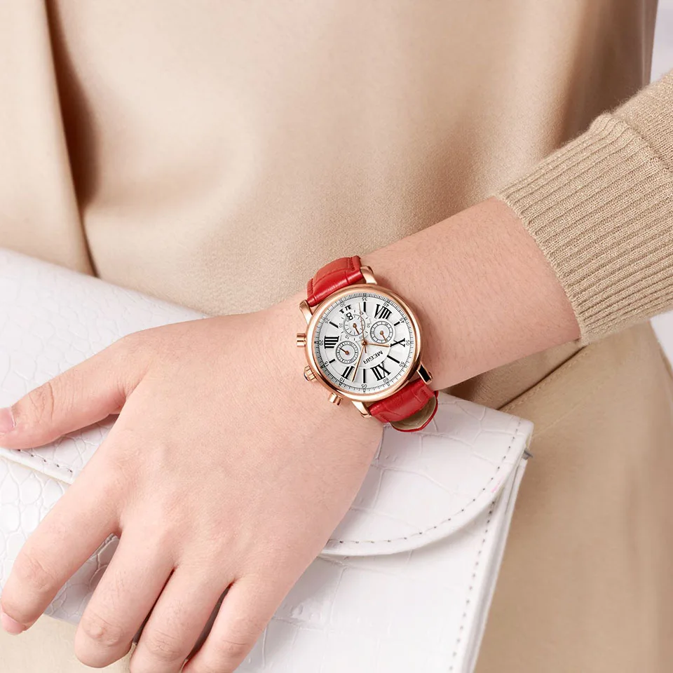2019 Брендовые повседневные женские часы модные красные для сцены кварцевые
