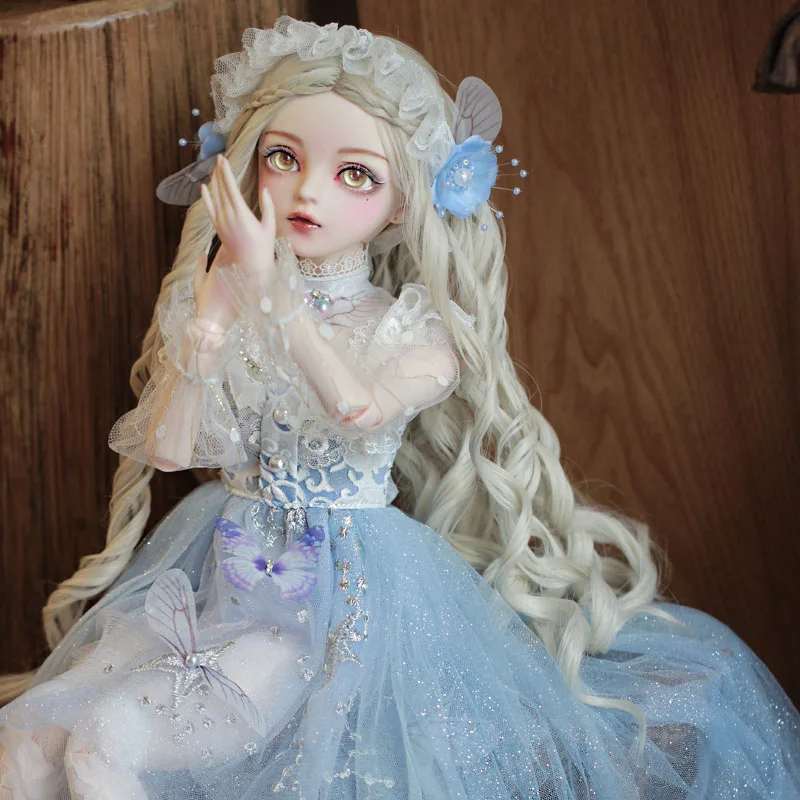 Bebe reborn bjd мяч шарнирная кукла подарки для девочки ручная роспись макияж полный набор лолита/принцесса кукла с одеждой бабочка фея