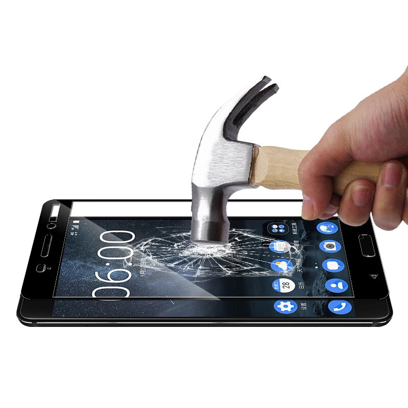 Чехол из закаленного стекла для Nokia 5 6 7 Plus 8 9 2 1 3 X5 X7 защитное стекло с полным