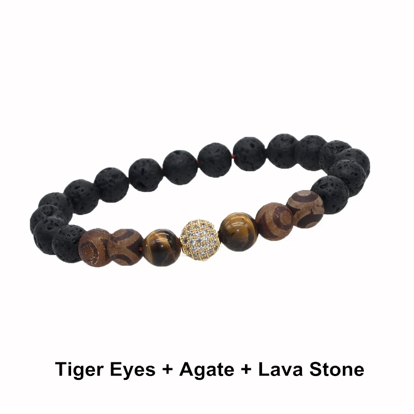6/8/10mm Natural Citrine Beads Bracelet Ladies Lava Stone For Men Amethyst Women | Украшения и аксессуары