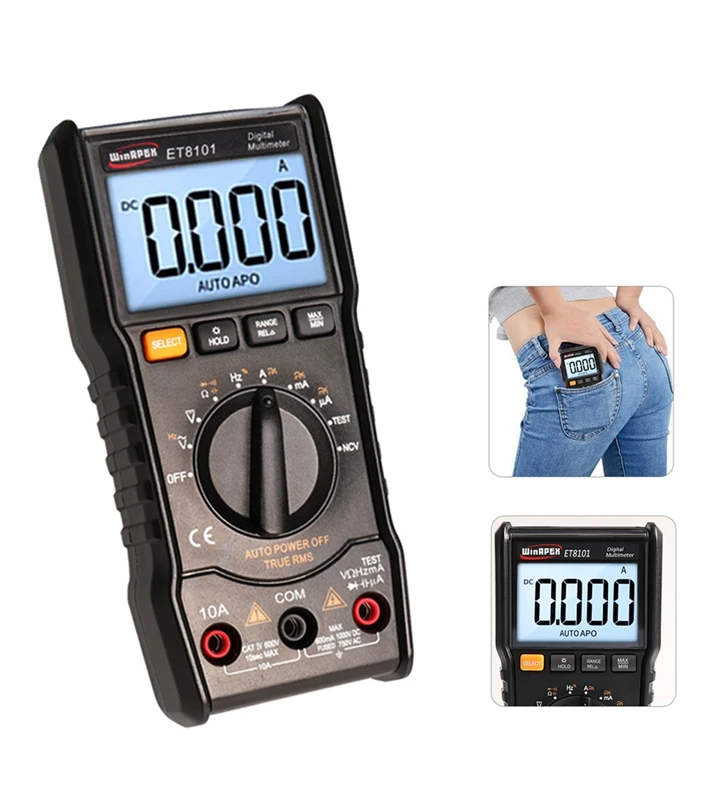 Цифровой мультиметр WINAPEX тестер 3 5/6 1000V 10A AC DC 6000 True RMS цифровой