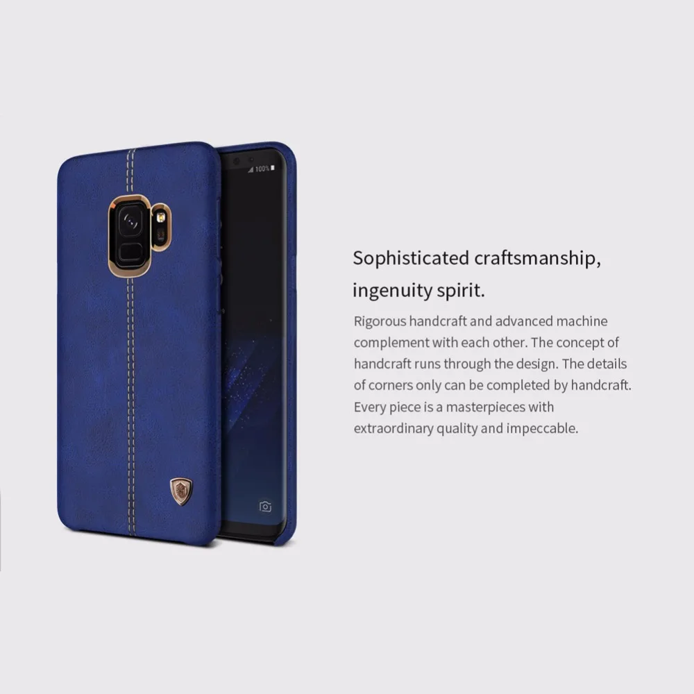 Кожаный чехол-накладка для samsung Galaxy S9 S8 Plus, роскошный чехол NILLKIN Englon отличного качества, посылка в розницу