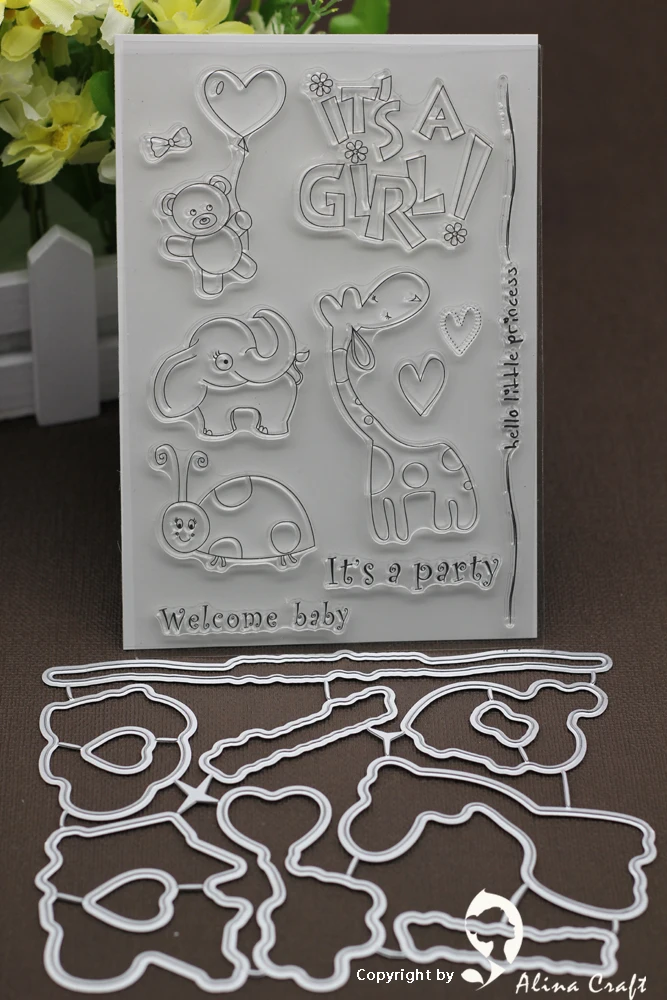 Прозрачная рамка для марок девочек режущие штампы Детские рожденные девушки