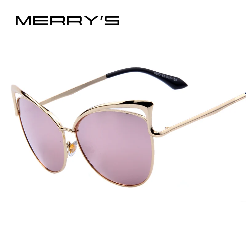 Солнцезащитные очки MERRY'S для женщин брендовые дизайнерские в оправе кошачий