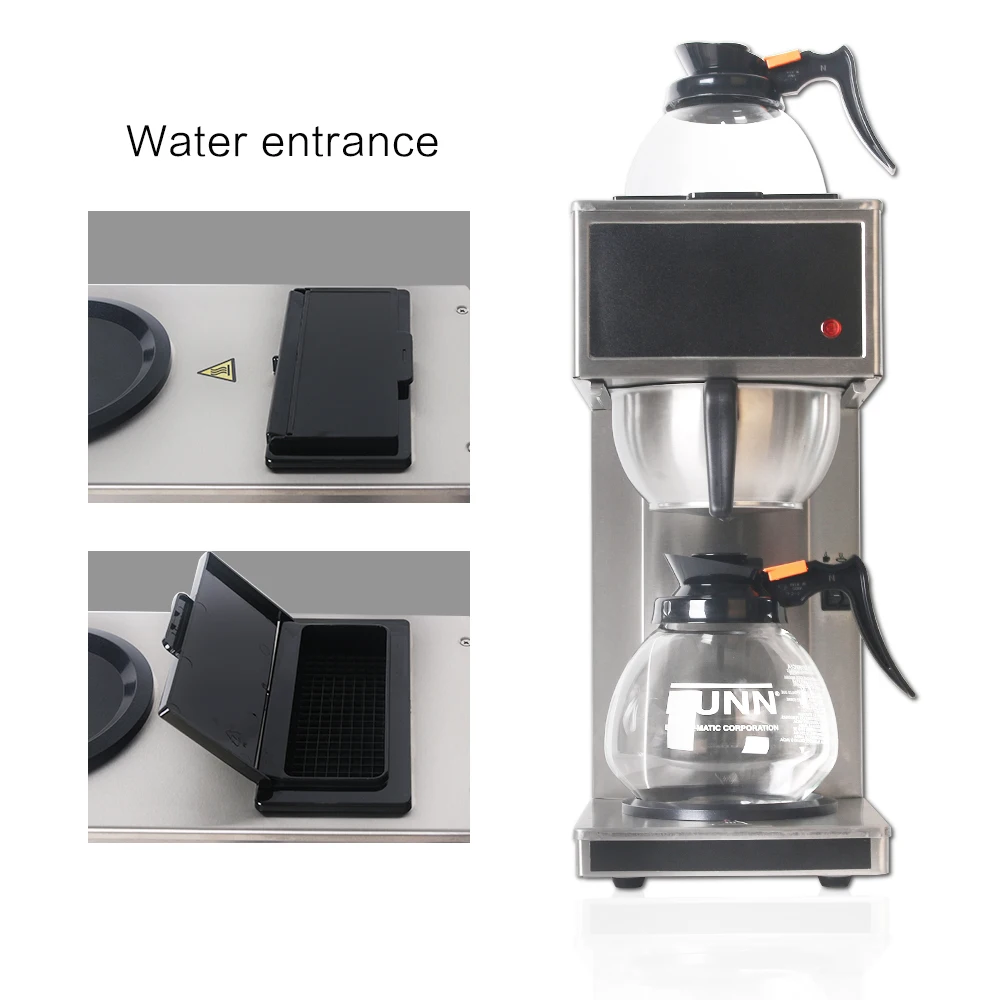

Automatic Coffee Machine Electric Distilling Coffee Maker Commercial Household Americano Coffee Maker With 2pcs 1.8L Decanter