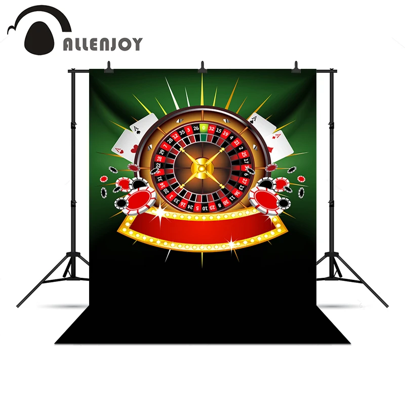 Allenjoy фоны для фотосъемки Казино Покер рулетка азартные игры дом блестящие Фото