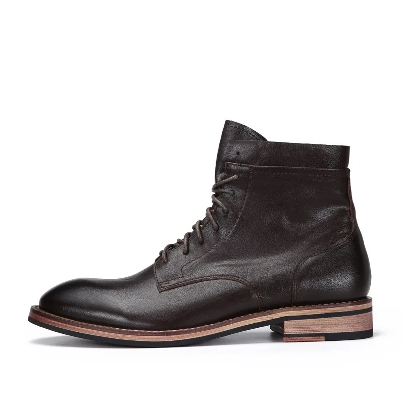 Мужские офисные рабочие ботильоны из натуральной кожи женские теплые зимние